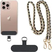 AIQIUQIU Crossbody Phone Lanyard, Universal Phone Strap for Most Smartphones, Adjustable Fashion Cell Phone Chain Lanyard Strap with Pads for Girls Women