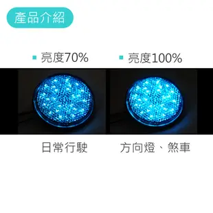 SLO【LED 圓形反光片】高亮度 高反光 兩段發光 方向燈 定位燈 反光 安全 日行 反光板 機車 反光燈 反光燈片