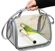 Parrot Carrier Bag,Pet Breathable Travel Cage with Perch - Parakeet Transport Carrier with Perch Small Animal Transport Bag for Lovebirds