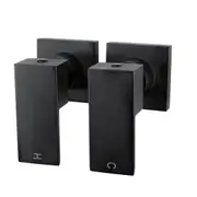 Watermark Black Square Twin Taps For Handheld Shower Head Bath Tub SPA Basin Spout