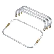 Metal Purse Frame 4Pcs, 12" Kiss Lock Clasp for DIY Purse Handle