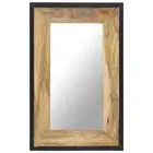 vidaXL Mirror 80x50 cm Solid Mango Wood HEE