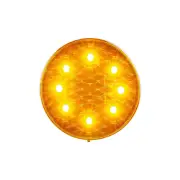 LED Autolamps Amber Round Indicator Light Clear Lens 12-24 Volt 8 LED Lamp Bulk