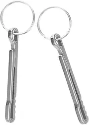 Milisten 2PCS Stainless Steel Waist Clip Money Storage Holder Compact Keyring Money Clip Cash Holder for Outdoor Activities Versatile Tool for Backpack Belt