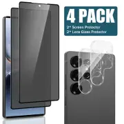 For Samsung Galaxy S25 Ultra 6.8“ Privacy Tempered Glass Screen Camers Protector