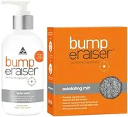 Bump Eraiser Shower Essentials Pack – Antibacterial Body Wash & Ingrown Hair Serum – Razor Bump Treatment for Smooth Skin – Post Shave & Waxing Care for Bikini Line, Legs, Underarms