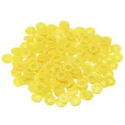 160pcs Resin Sewing Buttons 5/8" Round Flat 4-Hole Craft Buttons, Yellow