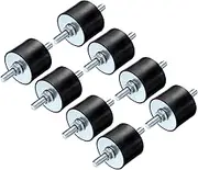 uxcell 8pcs M8x23mm Rubber Isolator Mounts with Studs 40x30mm Male Female Vibration Shock Absorber Zinc Plated Cylindrical Thread Mounts Anti Vibration Isolators with 16pcs M8 Lock Nuts