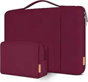 15.6 inch Laptop Sleeve Case Water Resistant Shockproof Protective Computer Bag for 15.6" Notebook/Lenovo IdeaPad ThinkPad/HP Pavilion Envy 15/Dell XPS 15/Asus, Wine