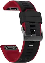 [ISOUDE] 22 26mm Silicone Watchband Strap For Garmin Fenix 7 7X 6X 6 Pro 5X 5 Plus 3HR 935 Descent Mk2 Quick Release Accessory Wirstbands