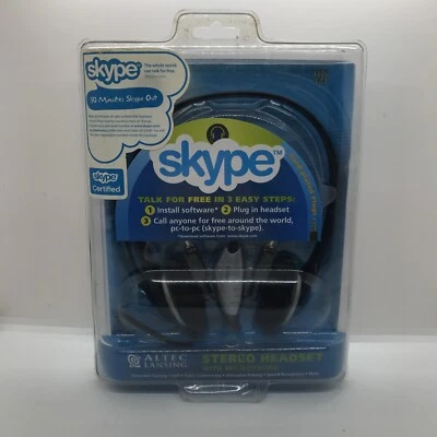 Altec Lansing Stereo Headset with Microphone AHS322 New Old Stock Vintage Tech