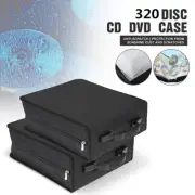 320 Pcs CD DVD Dics Media Storage Cover Carry Sleeve Hard Bag Case Wallet Holder