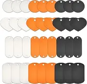 uxcell Aluminum Engraving Blanks Tags, 120Pcs Metal Laser Engravable Stamping Blanks Set for Dog Pet ID Name Phone Number Craft Tag Keychain DIY, Gold/Silver/Black