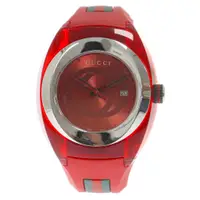 在飛比找蝦皮購物優惠-GUCCI 古馳腰包 手錶SYNC錶盤YA137107A皮革
