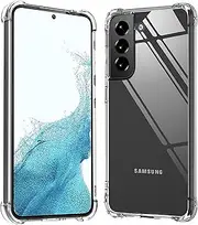 for Samsung S22 Case, Samsung Galaxy S22 Case,Clear[Anti-Yellowing][Shockpoof][Military Grade Protection] Reinforced Corners Slim Fit Soft Flexible TPU Bumper Phone Case for Samsung S22,Crystal Clear
