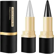 Benighty Eyeliner, Bousalutend Eye Liner, Bousalutend Matte Quick-Dry Eyeliner, Bousalutend Gel Eyeliner, Long Wear Gel Eyeliner (Silver+Black)