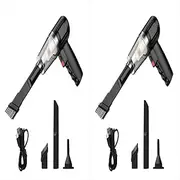1/2 Car Vacuum Cleaner - Automotive Vacuum Cleaner | Filter Car Vacuum Cleaner, Crevice Tool Car Vacum Cleaner, Upholstery Attachment Car Vacuum, Car Vacuum Cleaner, Car Trunk Vacuum Cleaner