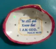 ‘Be Still And Know That I Am GOD’ PSALM 46:10 Seashell Ring Trinket