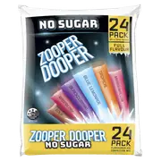 Zooper Dooper Water Ice No Sugar Tubes 24 by 70ml x 6