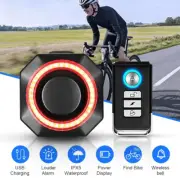 Bicycle Burglar Alarm Remote Control USB Charge Rear Light Taillight Waterproof