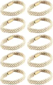 Laroal Hair Scrunchies Set, 10 Pieces, Soft Elastic Cords, No Damage, Elastic Hair Ties, Ponytail Holder, Stretchy Hair Bands, Headband Accessory for Girls, Women (Beige)