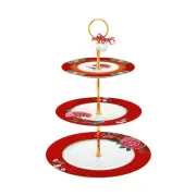 PIP Studio Blushing Birds Red 3 Layer Cake Stand