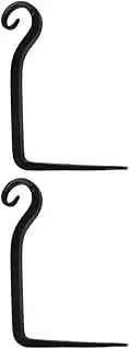 ibasenice 2pcs Iron Wall Mounted Plant Hooks Forged Curved Lantern Hangers for Hanging Planters Flower Baskets and String Lights Elegant Design Durable Construction