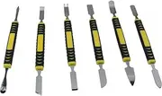 HSCGIN 6PCS Metal Pry Bar Booting Bar Unwrapping Pry Plate Booting Pry Case Lifting Tool Professional Repair Tool For Unwrapping Cell Phones Tablet PCs Laptops Black
