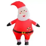 Giant Inflatable Santa Claus with Candy Cane Blow Up Adult Costume Suit Dress Up