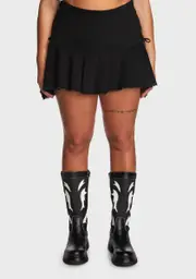 [Current Mood] Plus Can't Knock Me Down Lace-Up Skirt