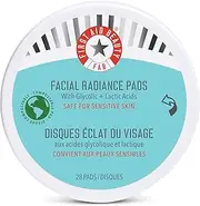 [First Aid Beauty] Facial Radiance Pads – Daily Exfoliating Pads with AHA that Help Tone & Brighten Skin – Compostable for Daily Use – 28 Pads