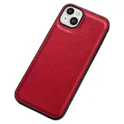 For iPhone 15 Plus PU Leather Coated TPU+PC Cover Retro Anti-scratch Phone Case