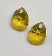 4pc Swarovski Crystal Light Topaz 8mm Mini Pear 6128 Pendants; Teardrop