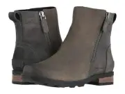Sorel Women's Z76115 Emelie Zip Waterproof Ankle Bootie in Quarry Size 6.5 M