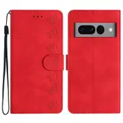 Phone Case for Google Pixel 7 Pro 5G Butterfly Imprinted Stand Shell Wallet Flip Leather Cover