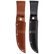 Embosed Leather Fixed Blade Knife Sheath Pouch