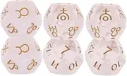 GETAJGHSD 12-Sided Divination Dices Set Astrological Tarot Card Accessories Resin Multi-Sided Dices for Boys and Girls Adults