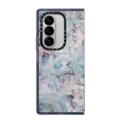 Galaxy Z Fold7 Impact Magnetic Case Shabby vintage pastel pink teal floral butterfly