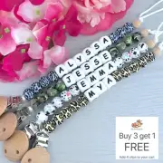 Personalised Dummy Clip - Pacifier Chain - Soother Holder - Baby Binky Band