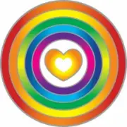 Sunseal Stained Glass Decal Suncatcher Sticker 14cm Rainbow Heart