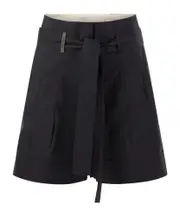 Stretch pleated shorts 44 Black
