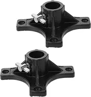 Generic 2pcs Drum Stool Cross Rest Cymbal Replacement Accessories Adjustable Kick Drum Pedal Pad Mini Stands Rotate Kit Rack Ride Practice Cymbals Rod Percussion Feet Leg Aluminum Black