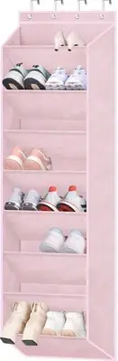 Over The Door Shoe Organizer for Closet, Kids Sneaker Storage for Hanging Sho...