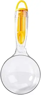 Cat Food Scoop | Dog Food Measuring Scoop with Bag Clip | Long Handled Measuring Spoon with Delectable Wet Treat Dispenser for Snack Feeding