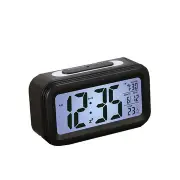 Digital Alarm Clock Large Lcd Display Snooze Electronic Kids Clocks Light Sensor Nightlight