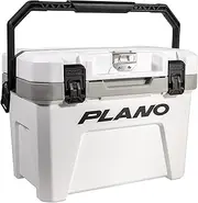 [Plano] Frost 21-Quart Hard Cooler, Includes Dry Basket, Small, White and Black, Durable, Insulated Ice Chest for Camping, Fishing, and Tailgating