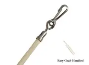 29" Vinyl Coated STEEL DRAPERY BATON Wand with Stainless Steel Hook (Almond)