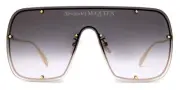 Alexander McQueen AM0362S Sunglasses Gold Gray Gradient 99 New 100% Authentic