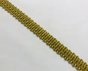 LYON , FRANCE COLONIAL GOLD FRENCH SILK PASSEMENTERIE SCROLL GIMP BRAID TRIM