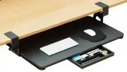 Desktop Keyboard Tray, Under Desk Pull Out, 26.77" X 11.81" Large Size Keyboa...